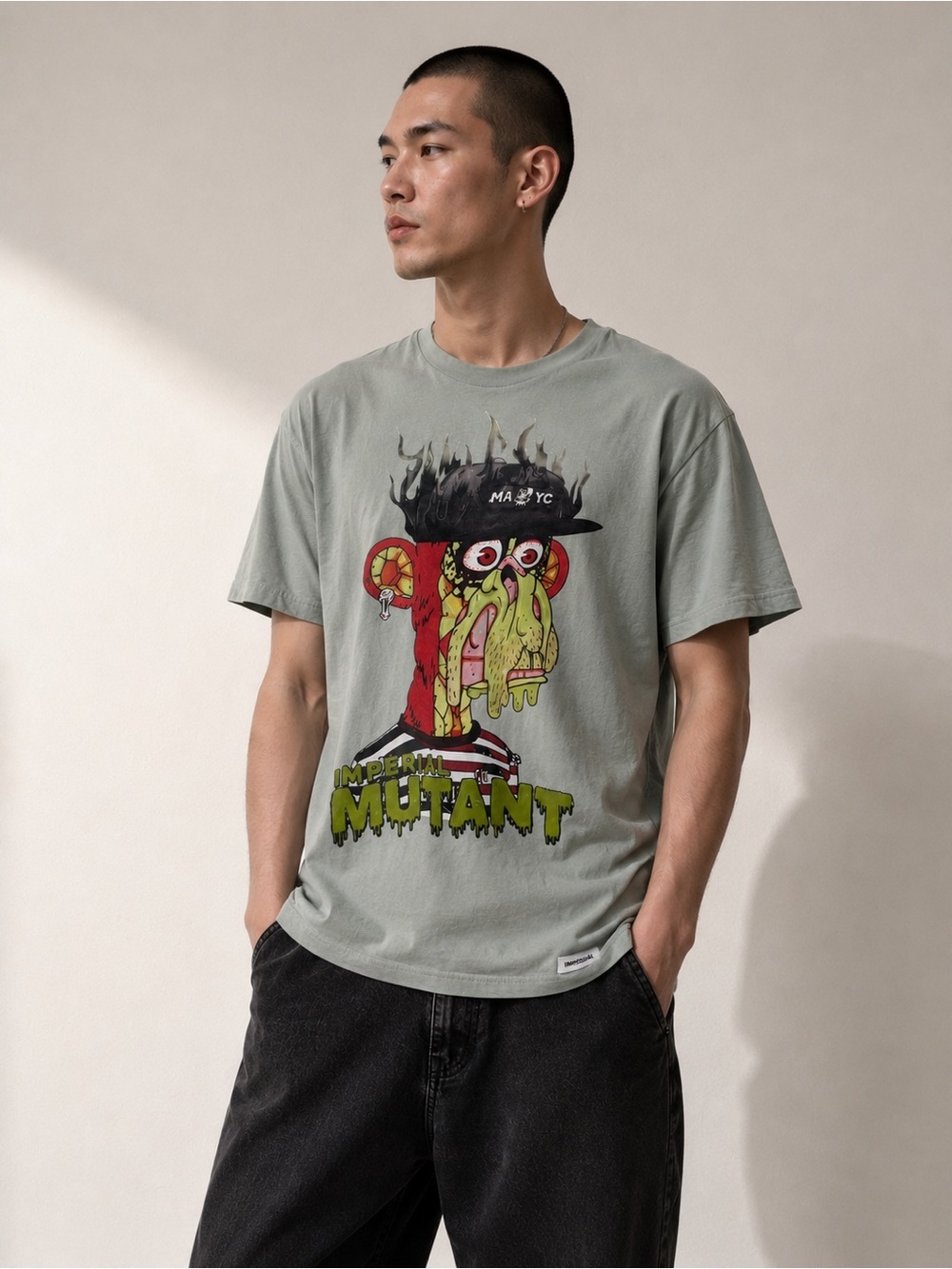 Imperial Mutant Graphic T-Shirt Men’s Large Grey Streetwear Tee